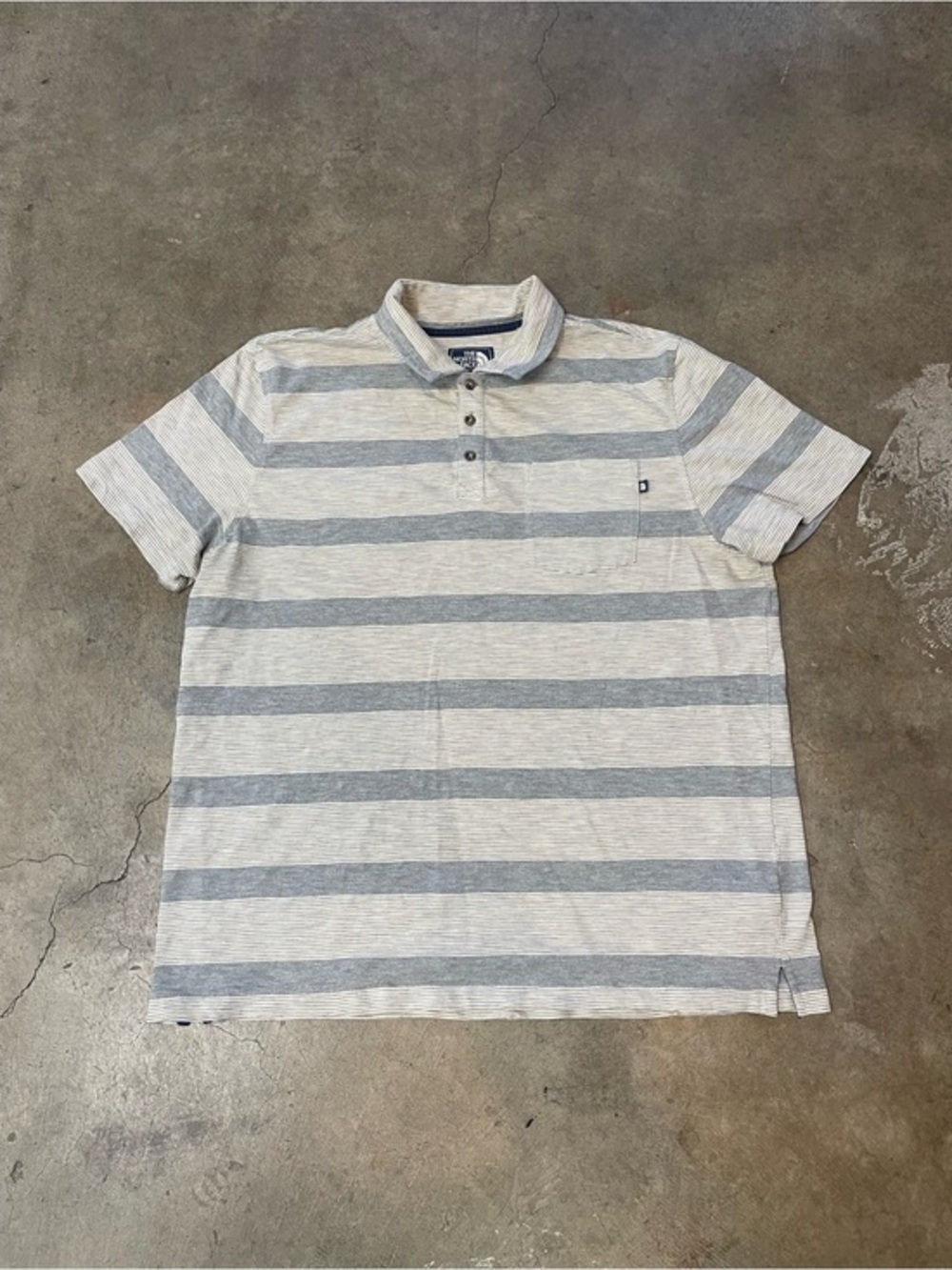 Vintage The North Face Polo Striped T-Shirt